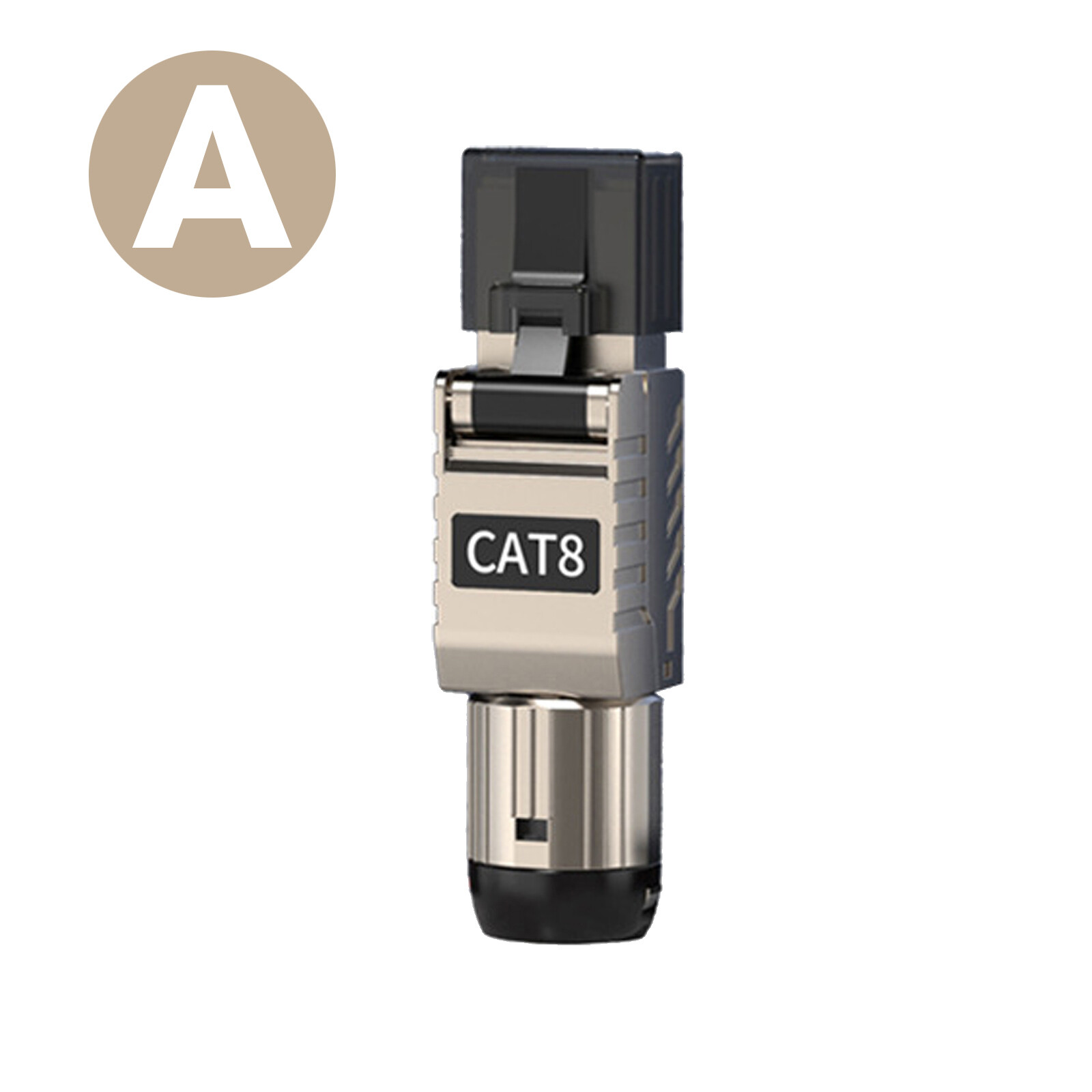 40G/2000M 10PCS Cat8 Cat7 Cat6A Connectors RJ45 Metal Tool Free Termination