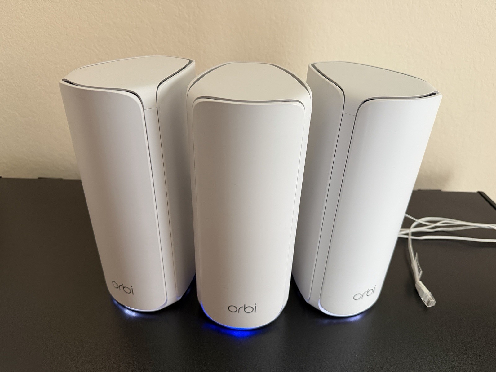 NETGEAR Orbi 770 RBE771 Router + 2 RBE770 Satellites WiFi 7 Mesh 3-Pack