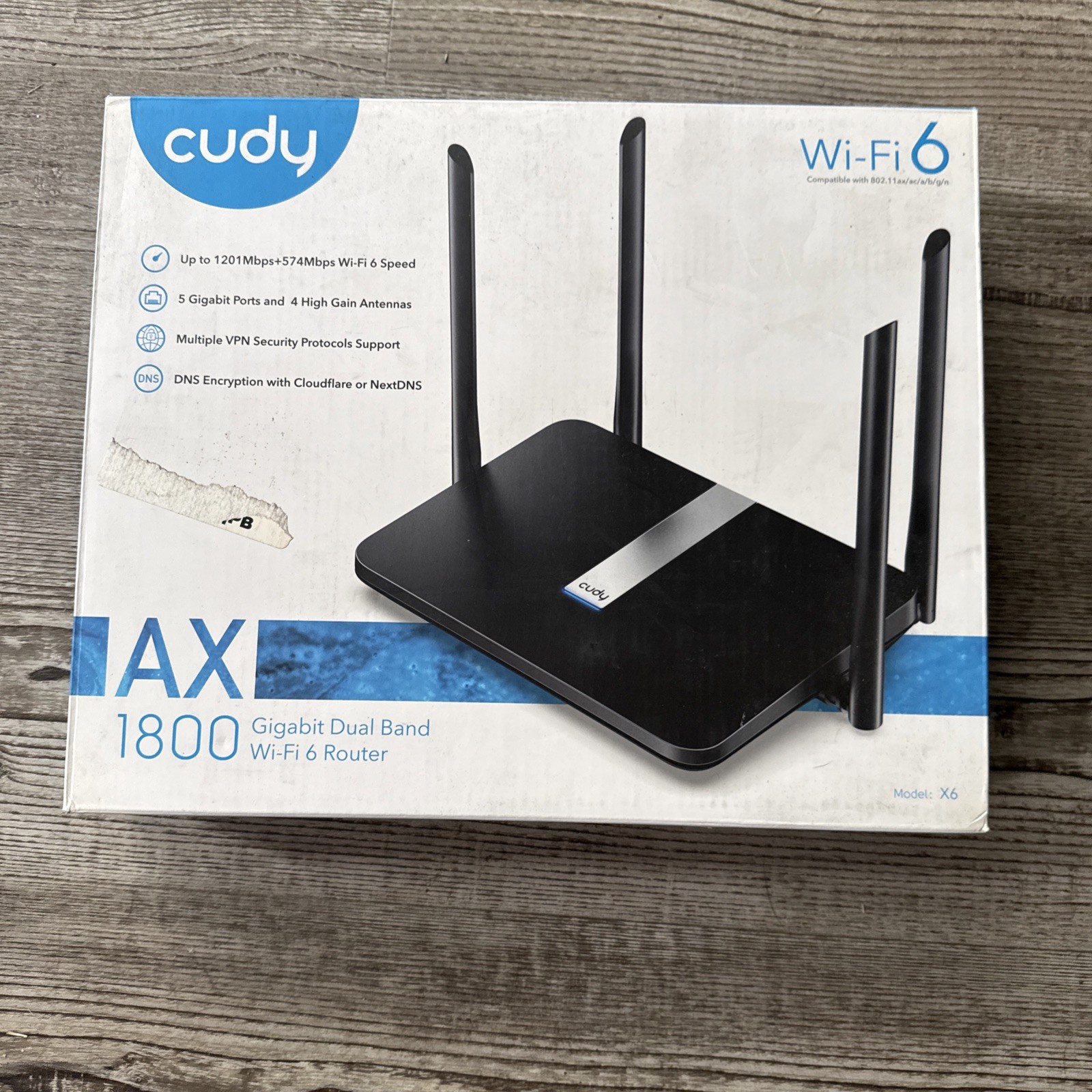 Cudy AX WiFi 6 Mesh Router, AX1800 2.4GHz, 5G Gigabit Wireless Internet Router