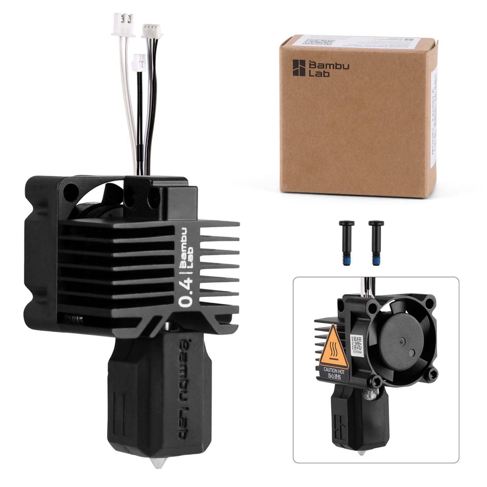 ENOMAKER Bamboo Lab X1, X1C Hotend Complete Kit,Hardened Steel 0.4mm Nozzle