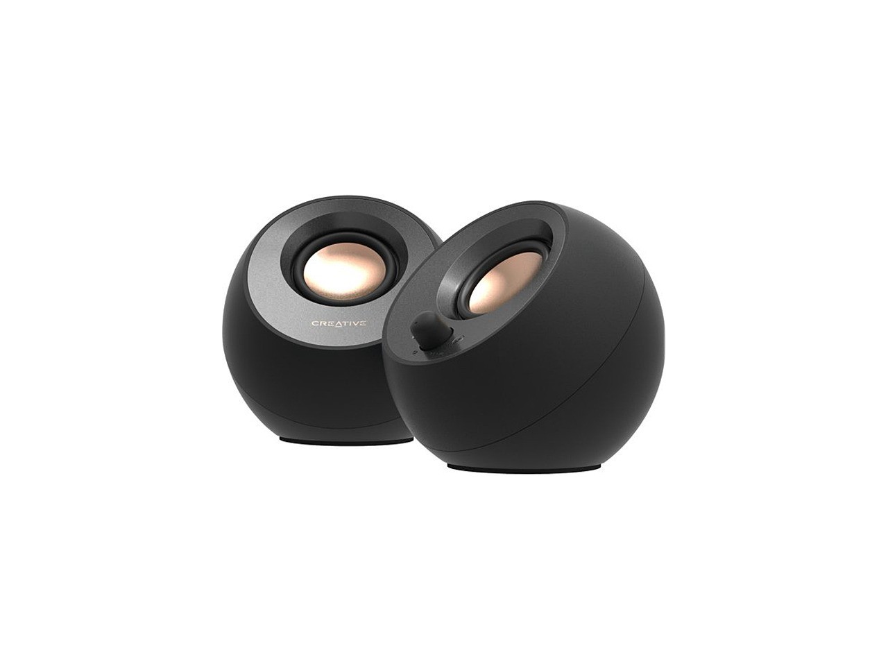 Creative Pebble V3 2.0 Bluetooth Speaker System - 8 W RMS - Black - Desktop -