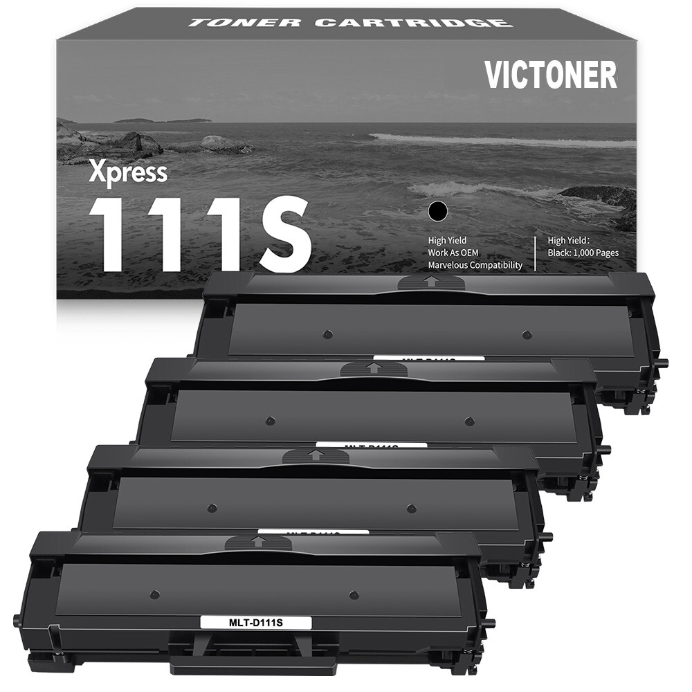 4-Pack 4Pk MLT-D111S 111s Toner Cartridge For Samsung Xpress M2020W M2070FW