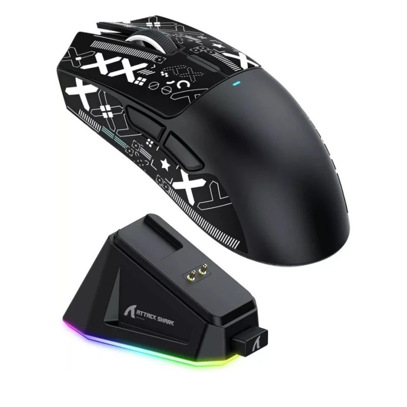 ATTACK SHARK X11 Wireless Gaming Mouse with RGB Magnetic Charging Dock Wired/2