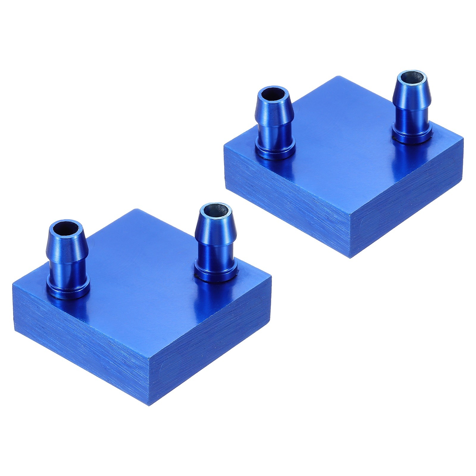 2PCS Aluminum Water Cooling Block 40x40x13mm Liquid Cooler Heat Sink, Blue