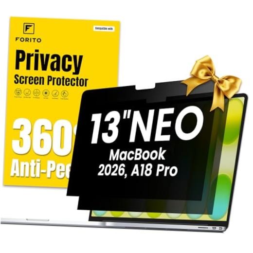 2-Pack 360° Privacy Screen Protector for MacBook Neo 13" (2026, A18 Pro)