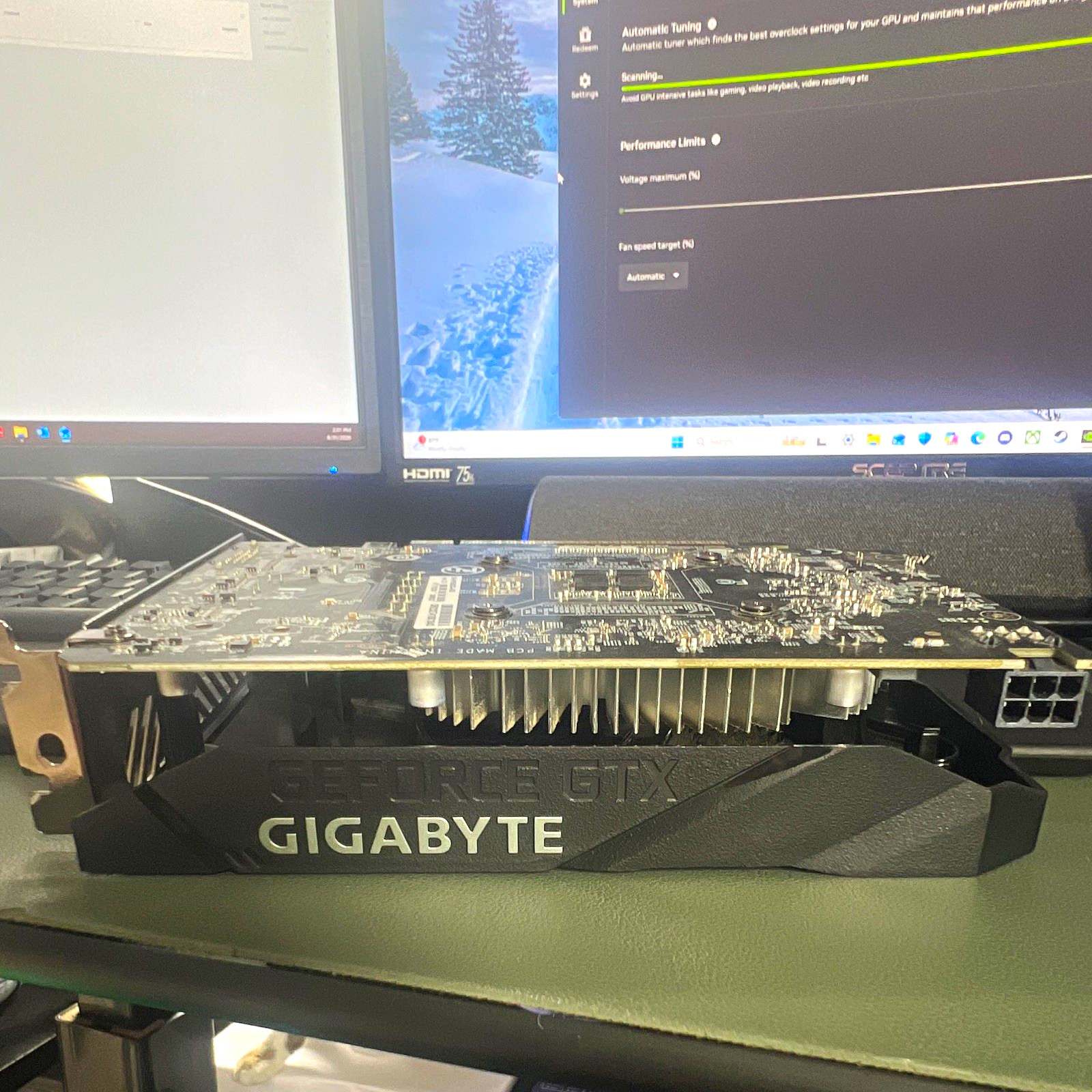 GIGABYTE NVIDIA GeForce GTX GPU, Multi-Monitor, HDMI/DP/DVI-D, 6-Pin 4gb card