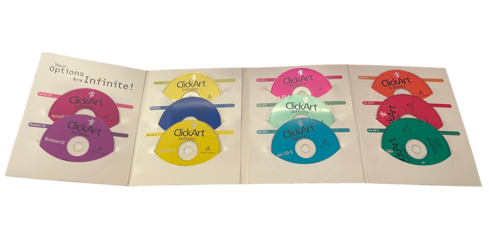 Broderbund ClickArt Infinity 11 Disc Software Set PC Clipart