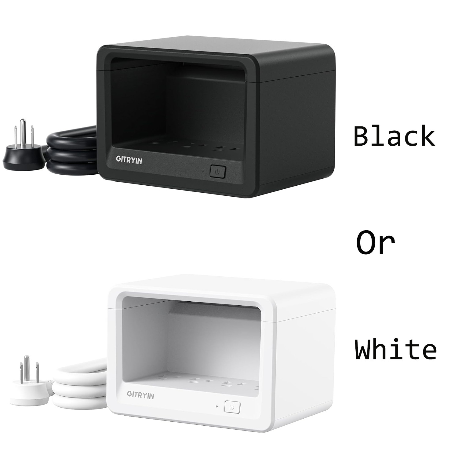 Gitryin Charging Station Extension Cord Retractable Cable Charger AC/USB/Type-C