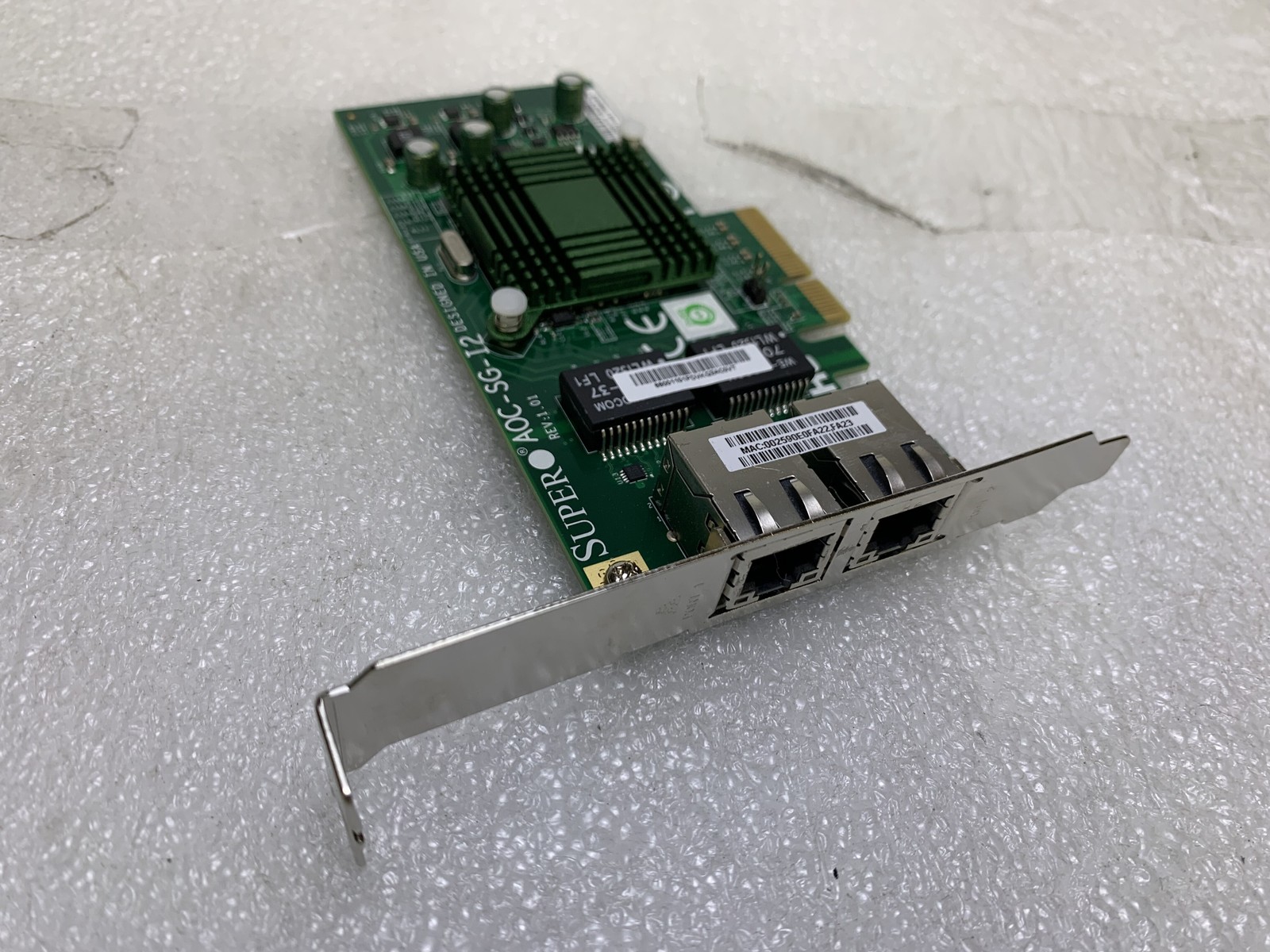 Supermicro Dual Port Gigabit RJ45 Ethernet NIC LOT OF 2 (USED GOOD)