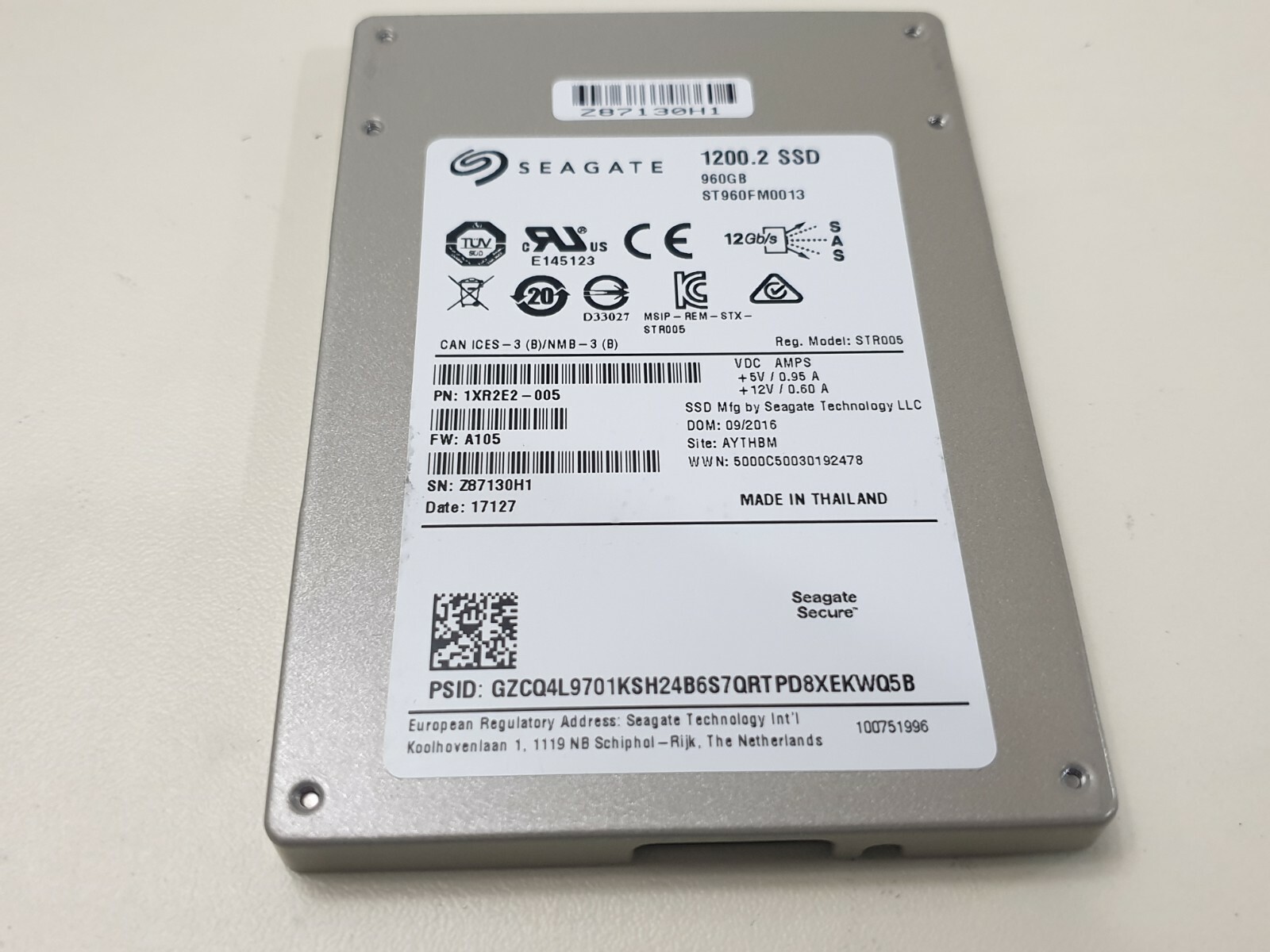 Seagate ST960FM0013 1200.2 960GB SAS Solid State Drive 2.5" MLC 12Gb/s