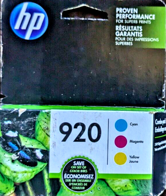 HP 920 Tri-Color Ink Cartridges - EXPIRED (2019).