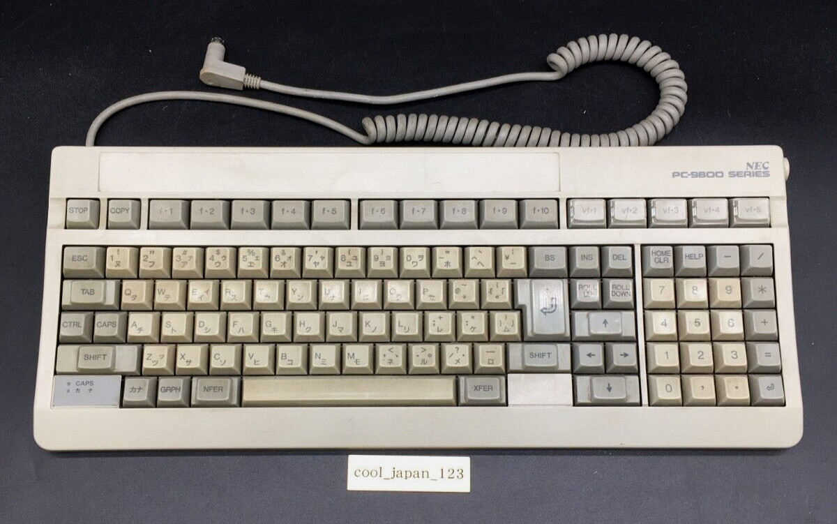 Vintage NEC PC-9800 series Vintage keyboard Junk As Is Operation not confirmed