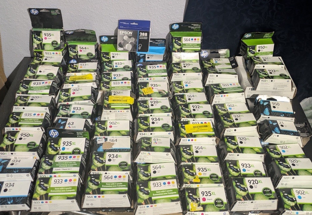 Lot of 64 Genuine HP Epson 950XL 933XL 933 and More Mixed Ink Cartridges New