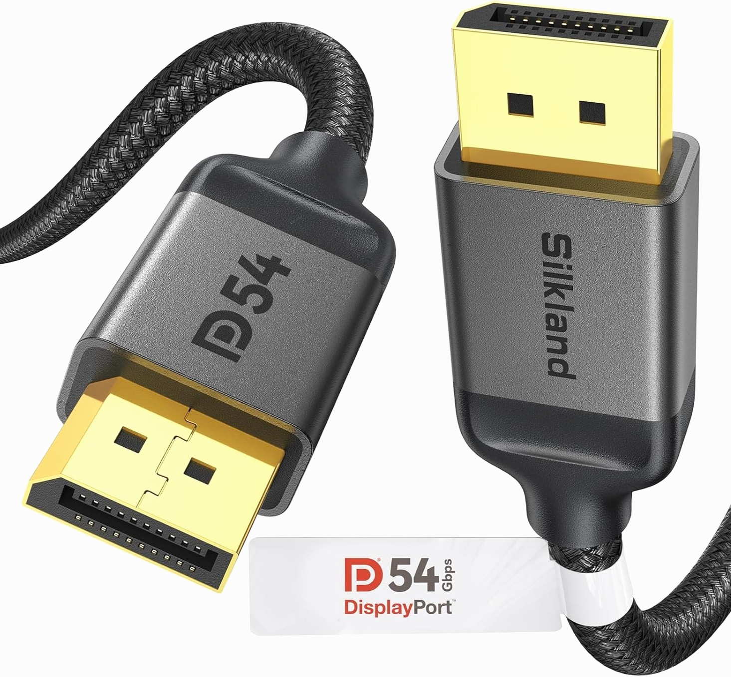 Silkland 54Gbps DisplayPort Cable 2.1 [VESA Certified], DP 2.1 Cable [16K@30H...