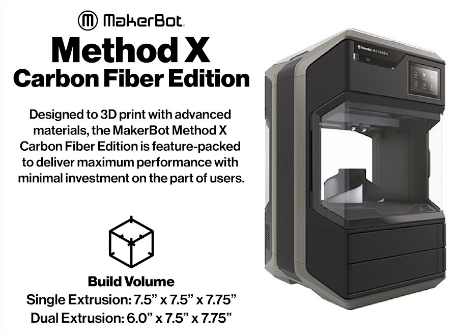MakerBot Method X - Carbon Fiber Edition 3D Printer - NEW