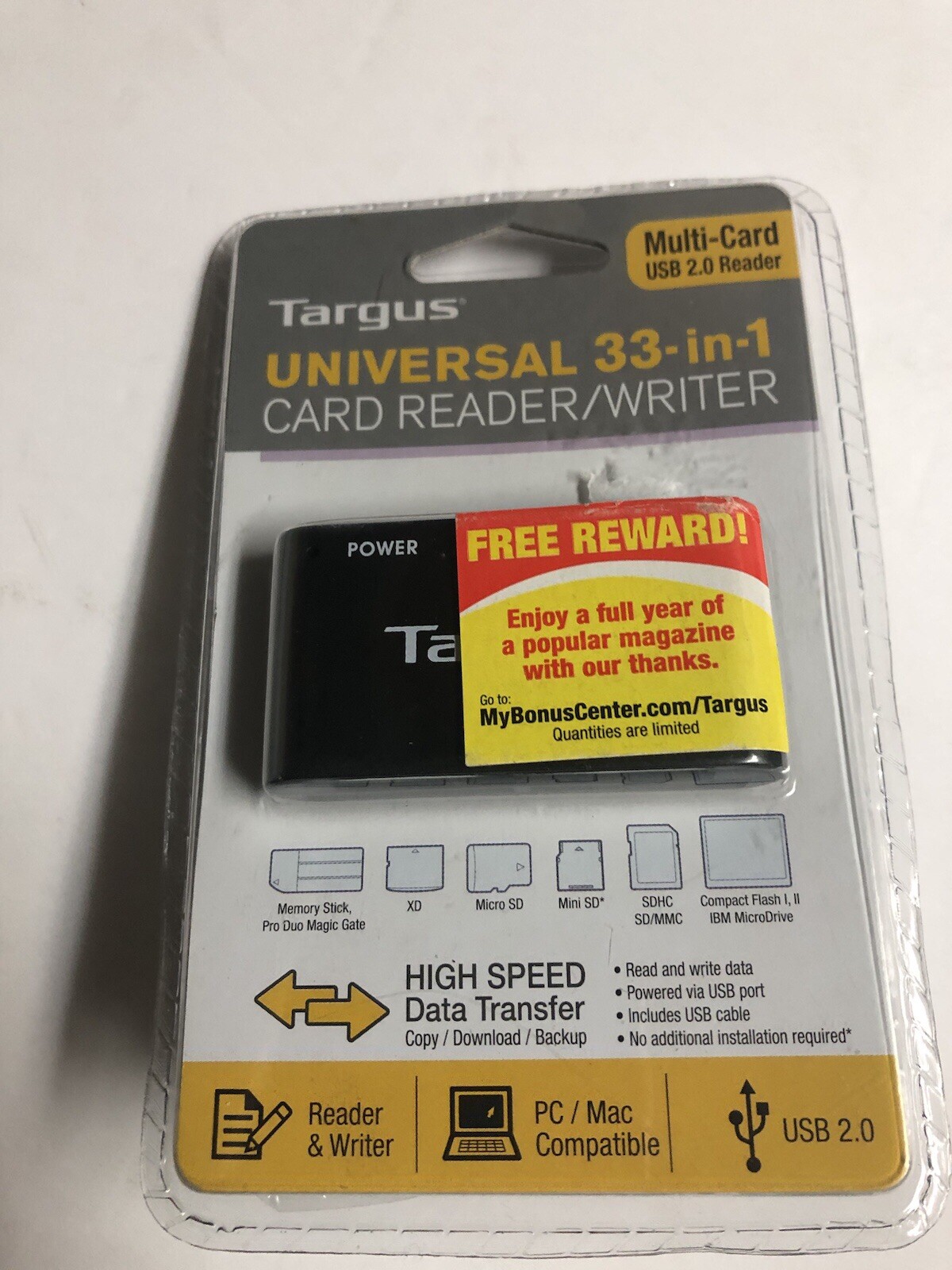 Targus Universal 33-in-1 Card Reader/Writer