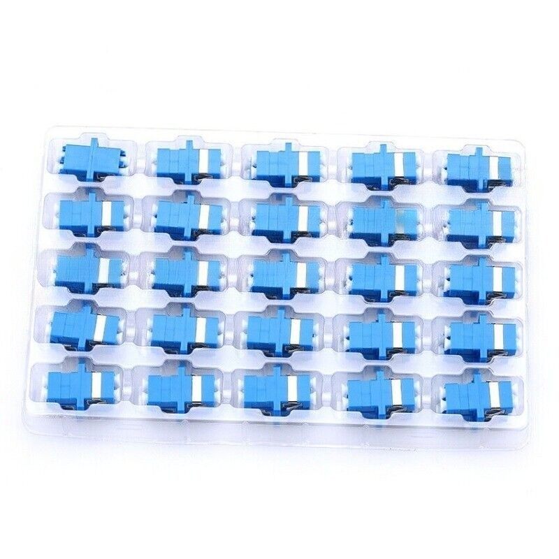 25Pcs LC to LC Duplex Fiber Optical Connector Optic Adapter Flange Coupler LC-LC