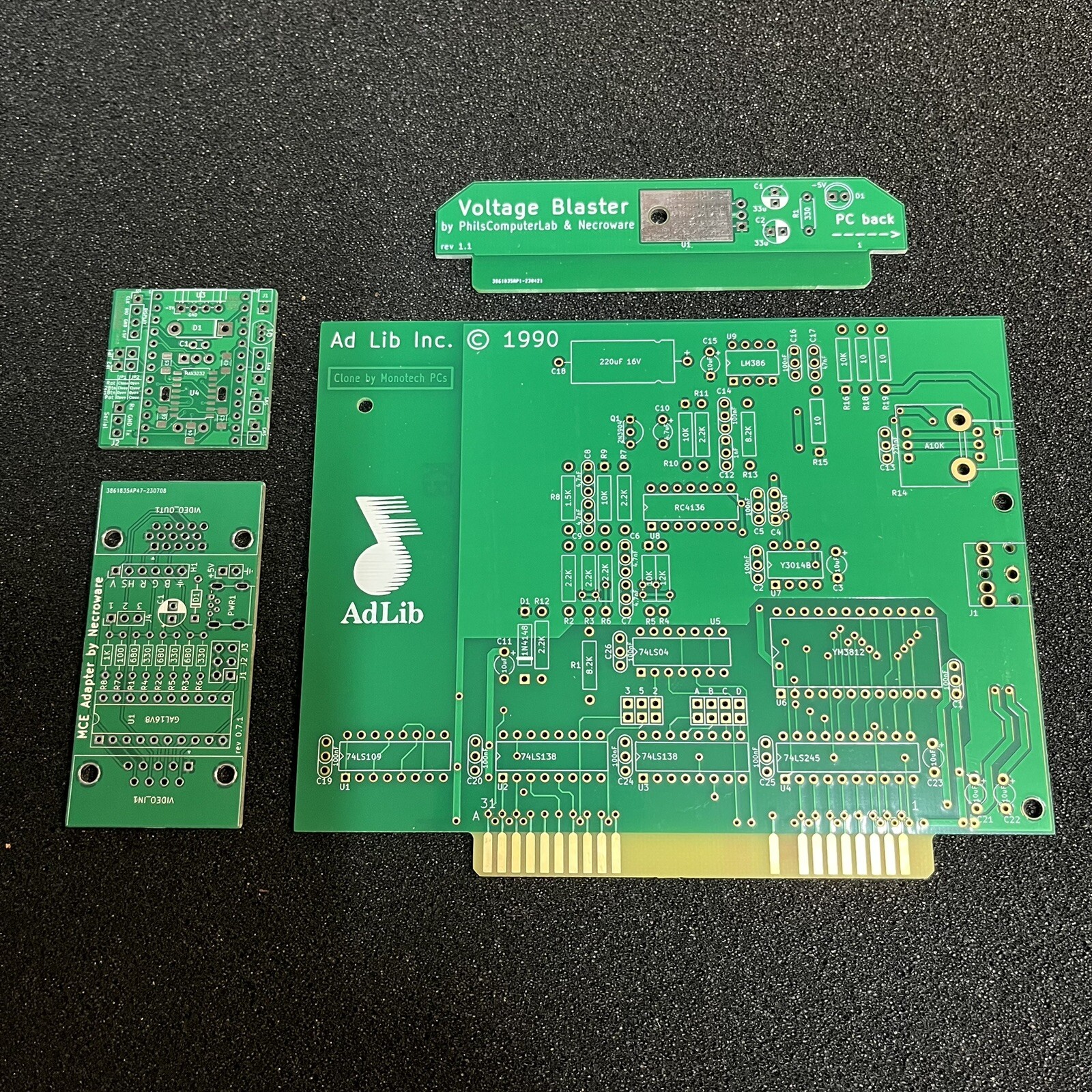 Practice Soldering/Artwork PCB Lot (4 Pieces) Flawed/Outdated PCB’s