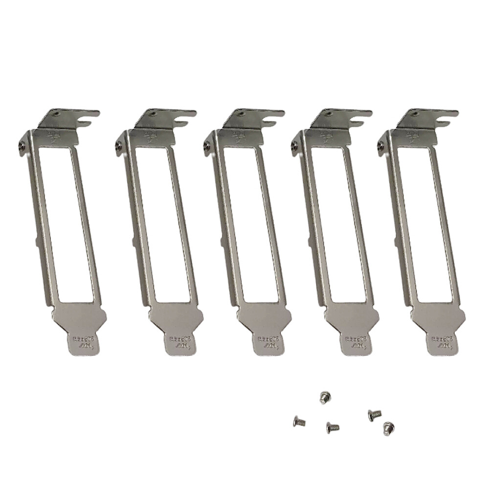 5pcs Low Profile Brackets for Intel E1G44ET I340T4 H092P K828C YT674 with Screws