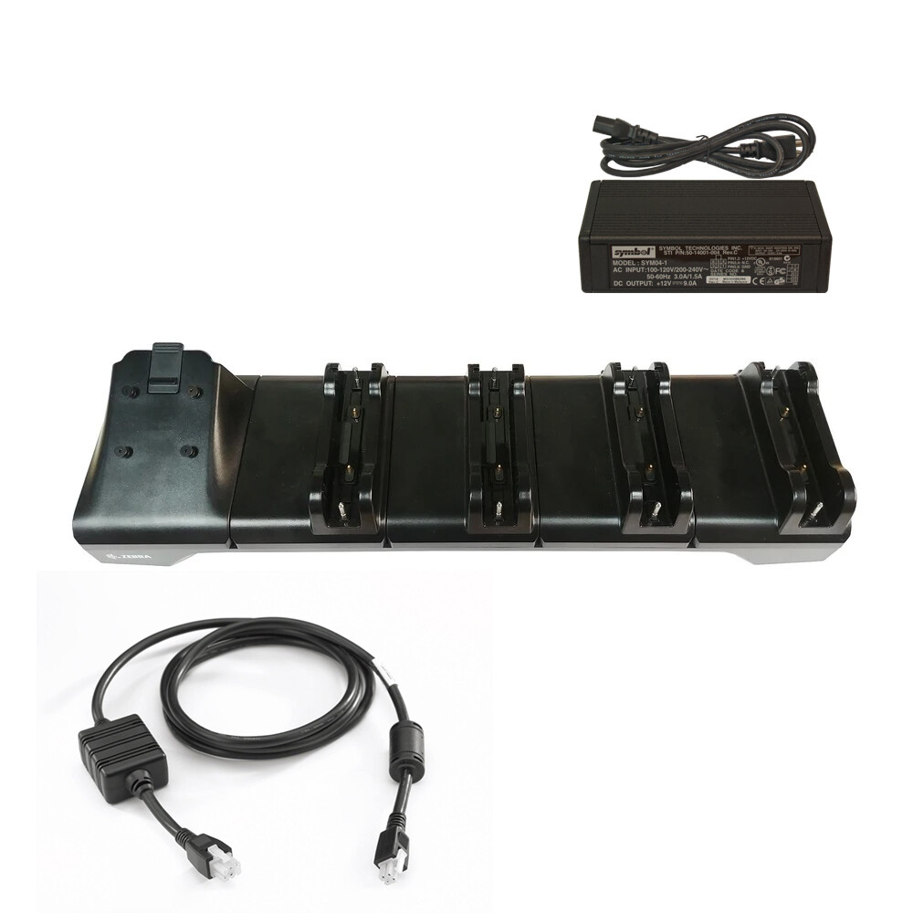 Zebra CRD-ET5X-SE4C01-01 4-Slot Charge Cradle for ET50 ET51 ET55 ET56 NO INSERTS
