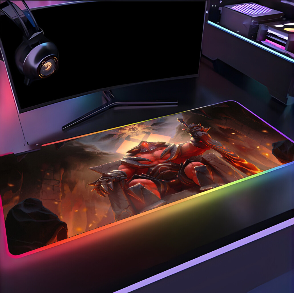 Runescape RGB XXL Mouse Pad - Light Up Your Desk w/ Gielinorian Adventurers desk