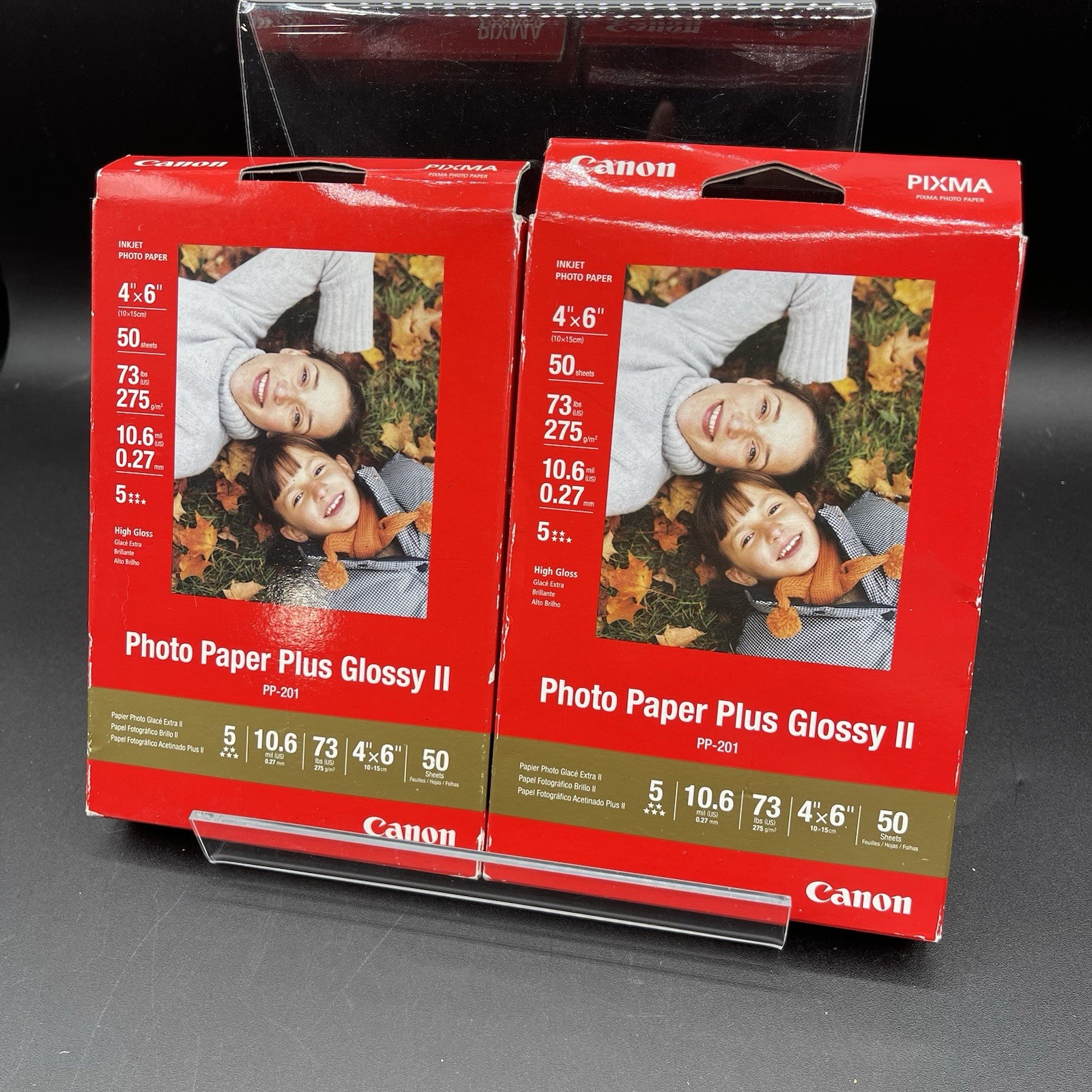 Canon Pixma Photo Paper Plus Glossy II - 5"x 7" PP-201 inkjet 50 Sheets - 2-pack