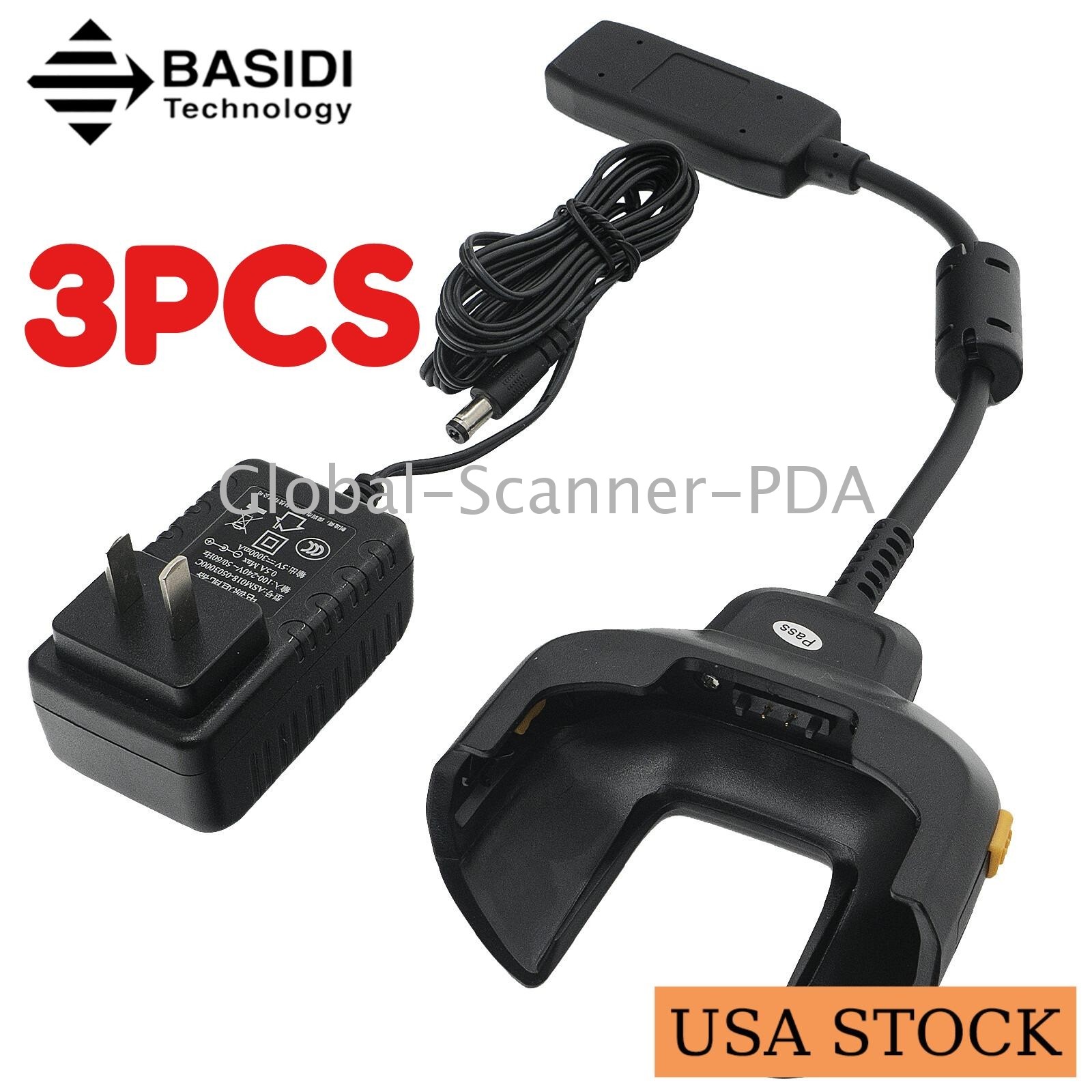 US 3Pcs TC70 TC77 TC72 tc75 70X Scanner Charger Cable for Zebra CHG-TC7X-CBL1-01