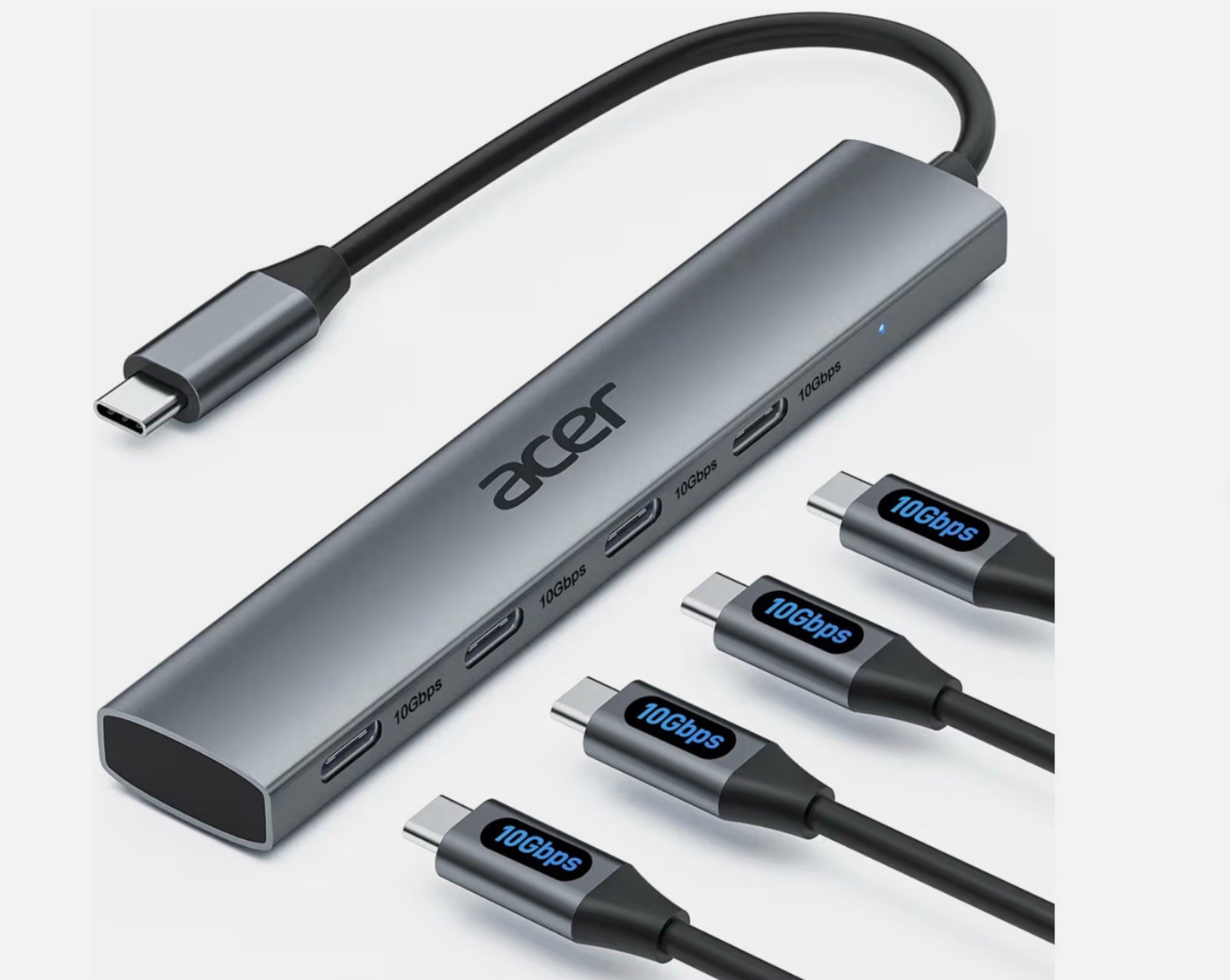 Acer 10Gbps USB C Hub with 4K@60Hz USB-C Display Output, 4-Port USBC Splitter