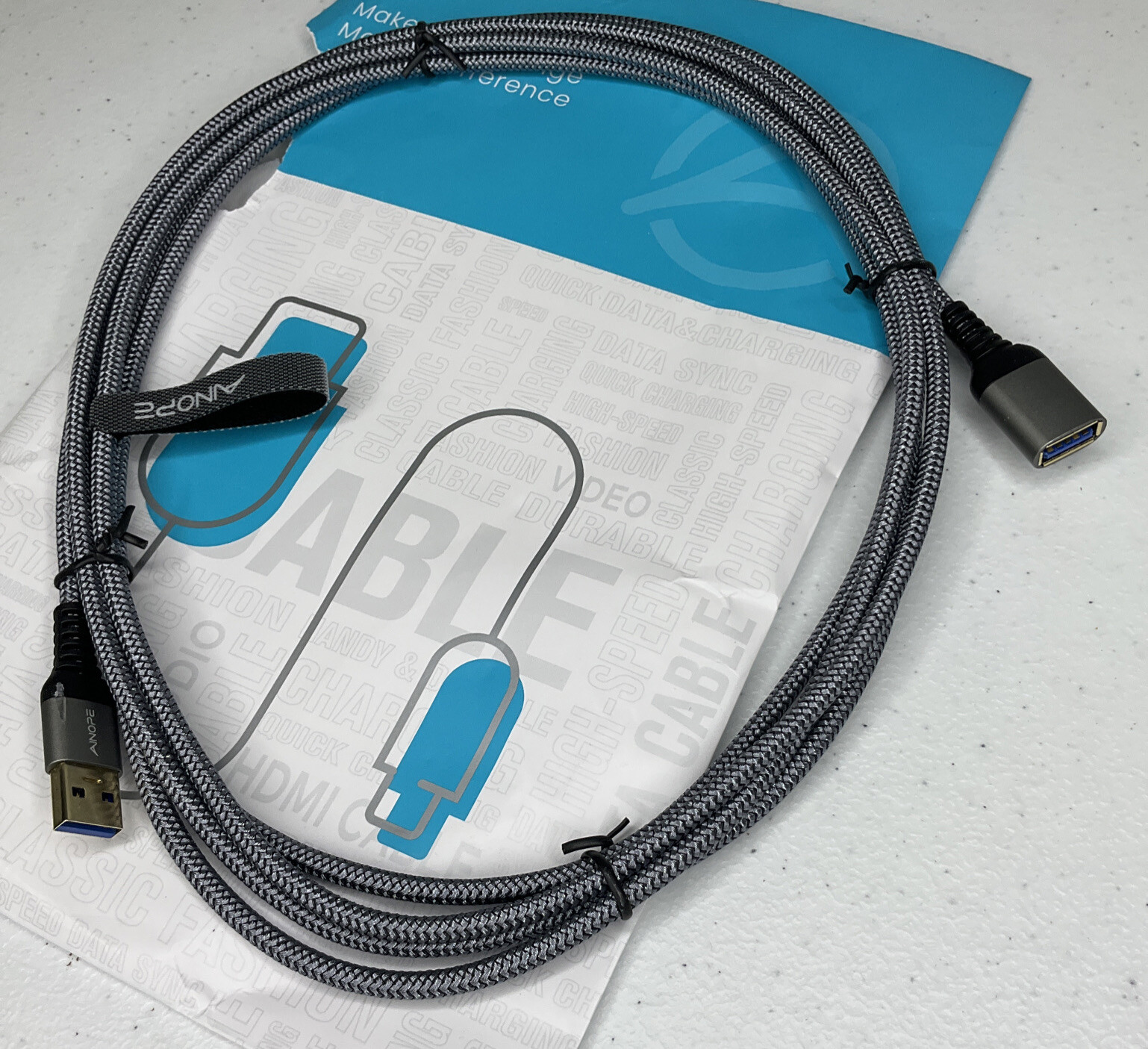 Ainope USB 3.0 Extension Cable 10FT Type A Male to Female Extender Cord New