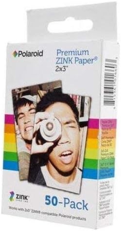 Polaroid ZINK Photo Paper 50 Pack 2x3 Sticky Back Water Resistant High Quality