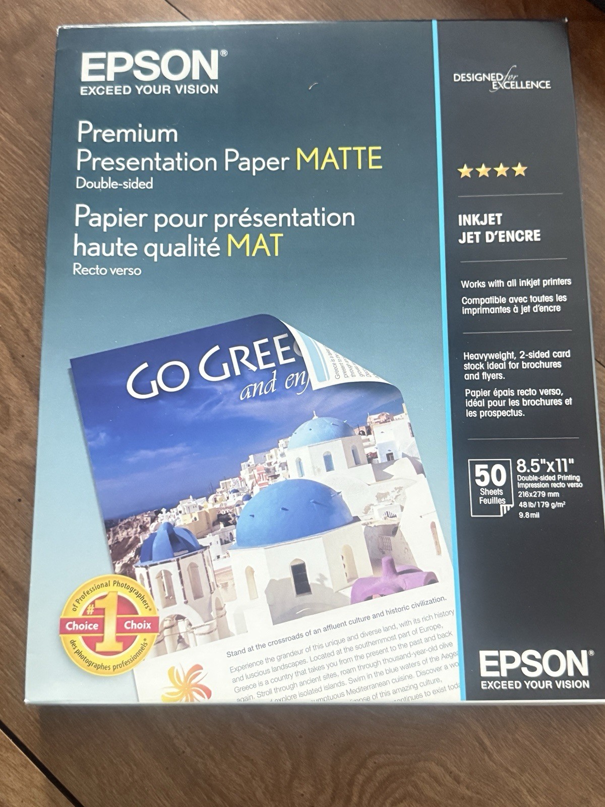 Epson - S041468 - Premium Matte Presentation Paper, 45 lbs., 11 x 14, 50 Sheets