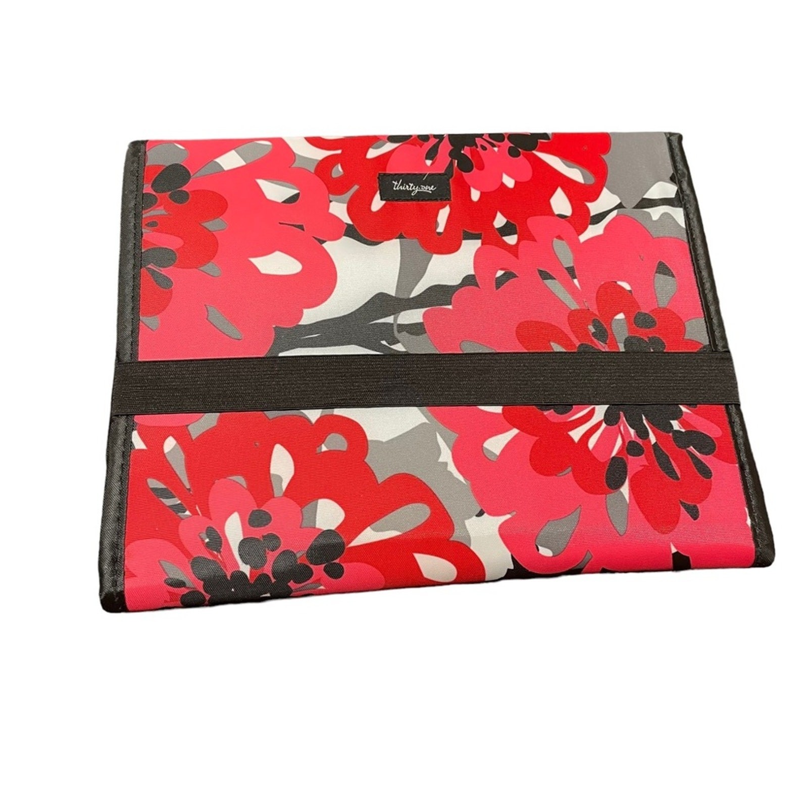 Thirty One Tri Fold Tablet iPad Organizer with Notepad in Bold Bloom Print NWOT