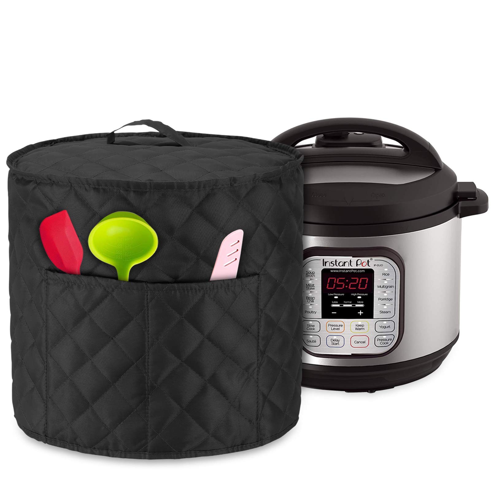 Dust Cover with 6 Quart Instant Pot, Cloth Cover with Pockets Fits Instant Po...