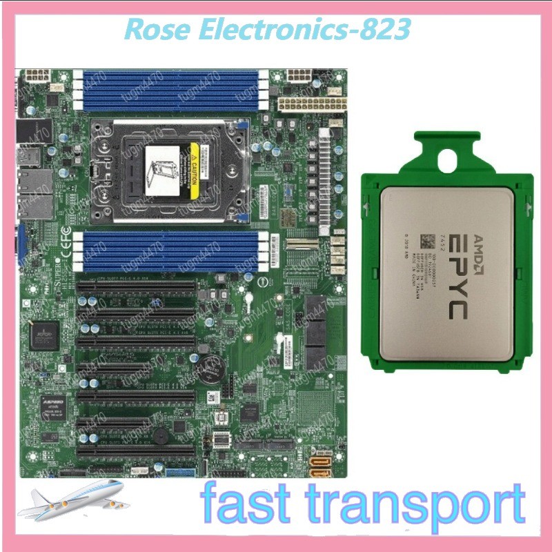 H12SSL-i AMD EPYC 7452+Supermicro 32cores 64threads 2.35 GHz motherboard+ CPU