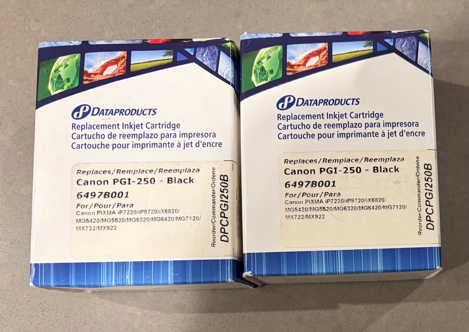 2Pk PGI-250 PGI250 Black HY For Canon Pixma MX922 MX722 Compatible Ink