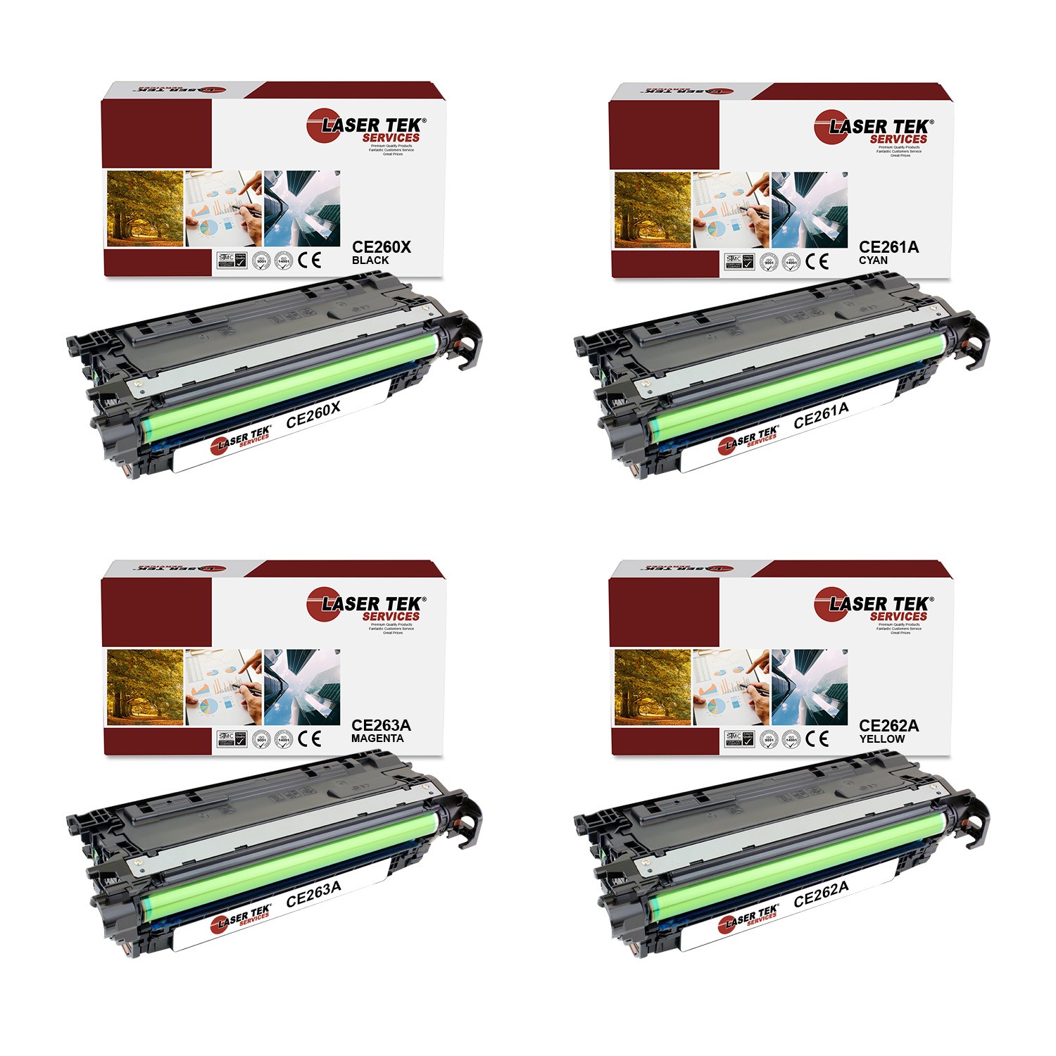 4Pk LTS 649X BCMY HY Compatible for HP LaserJet CP4525dn CP4525n Toner Cartridge