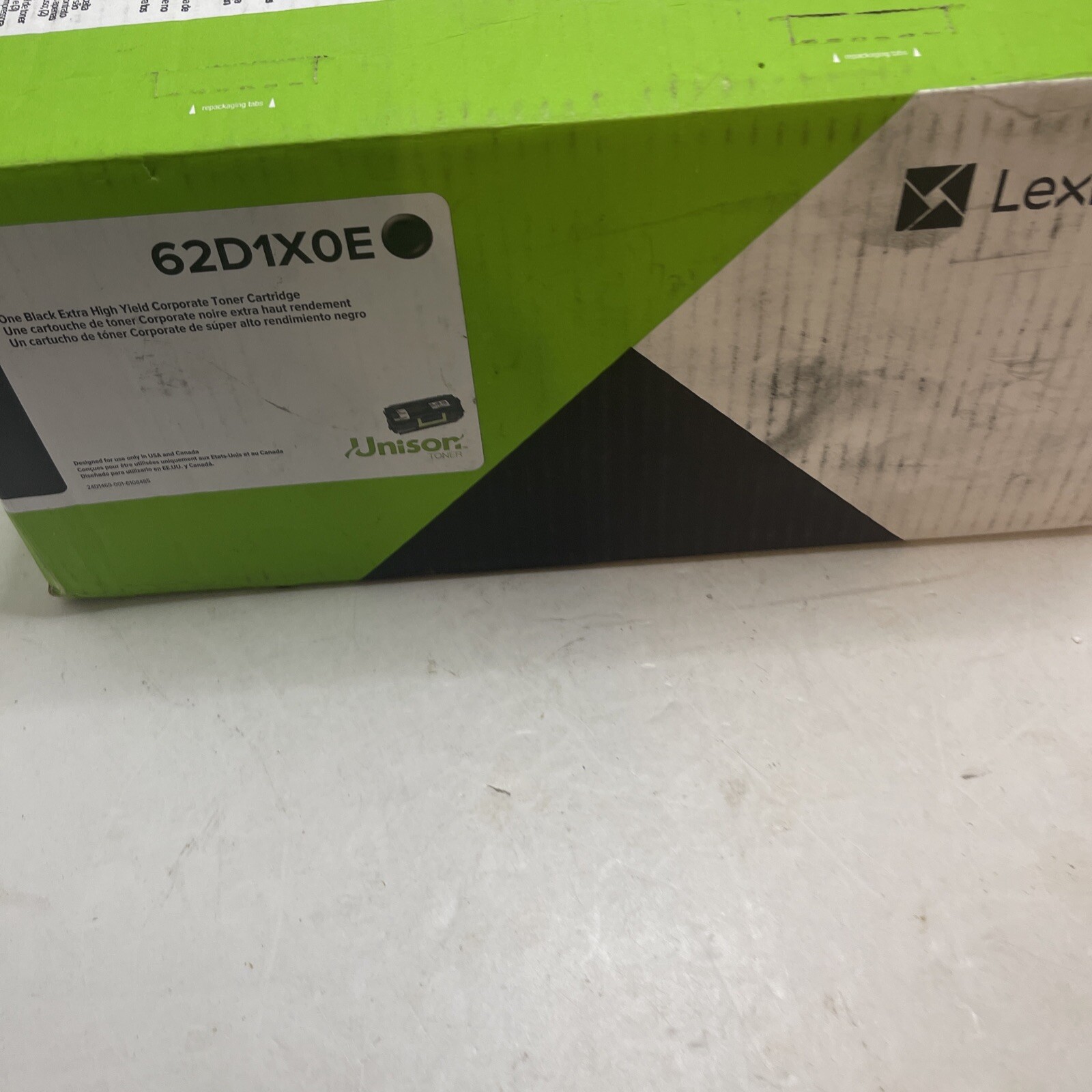 OEM Lexmark 62D1X0E 621XE Black EXTRA HIGH YIELD Toner MX711 Open Box Sealed Bag