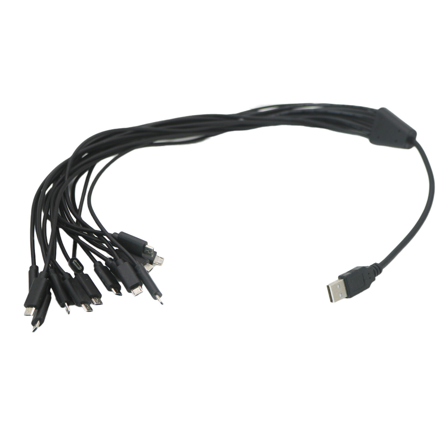 16 in 1 USB 2.0 Type A Male to 16 Micro USB Male Y Splitter Charging Cable Cord