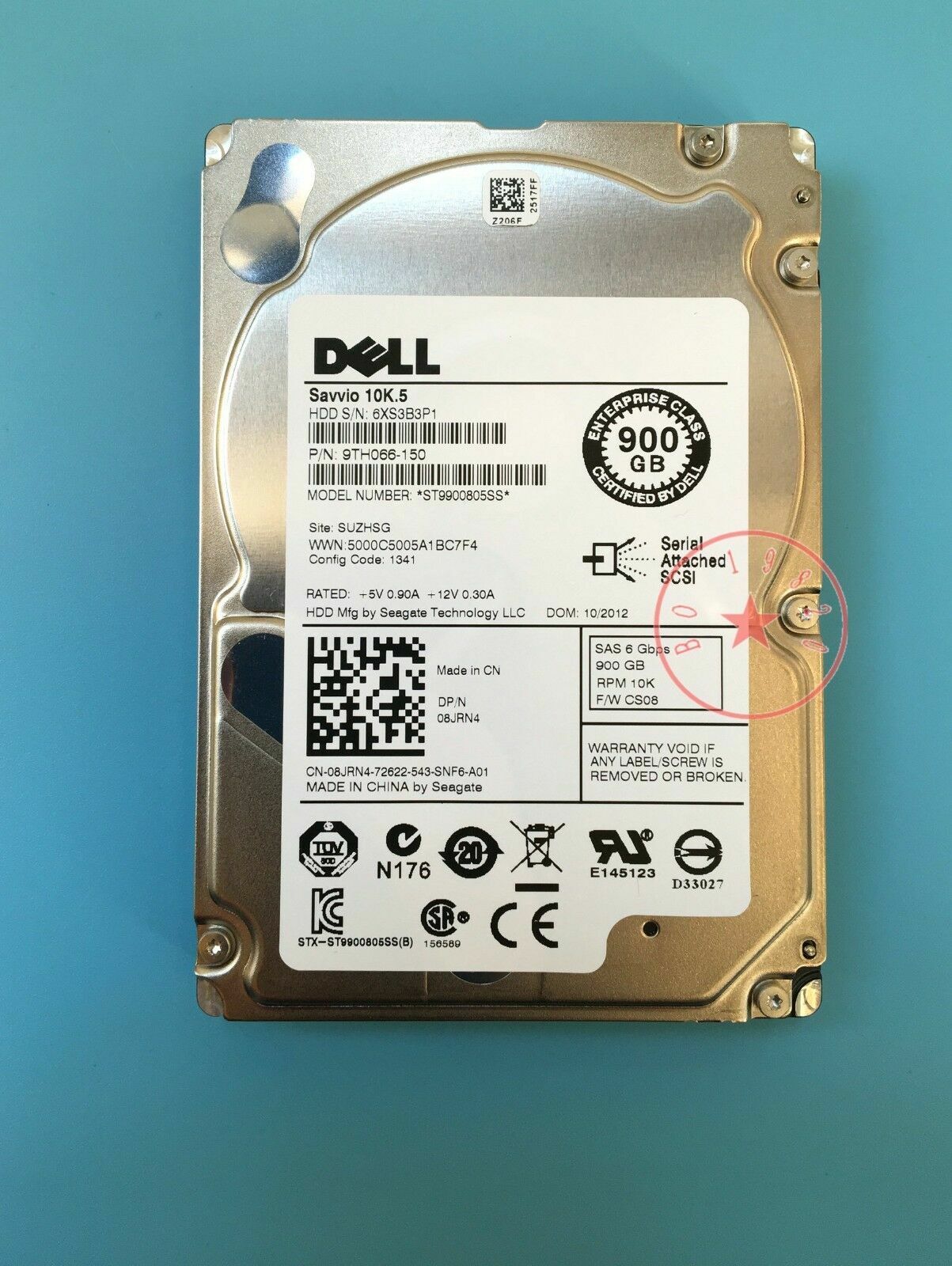 FOR Dell 8JRN4 ST9900805SS 900GB 10K SAS 2.5″ SAS HDD Hard Drive