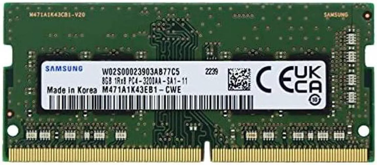 SAMSUNG 8GB (1X8GB) DDR4 3200MHZ PC4-25600 SODIMM 1RX8 CL22 1.2V - GREEN
