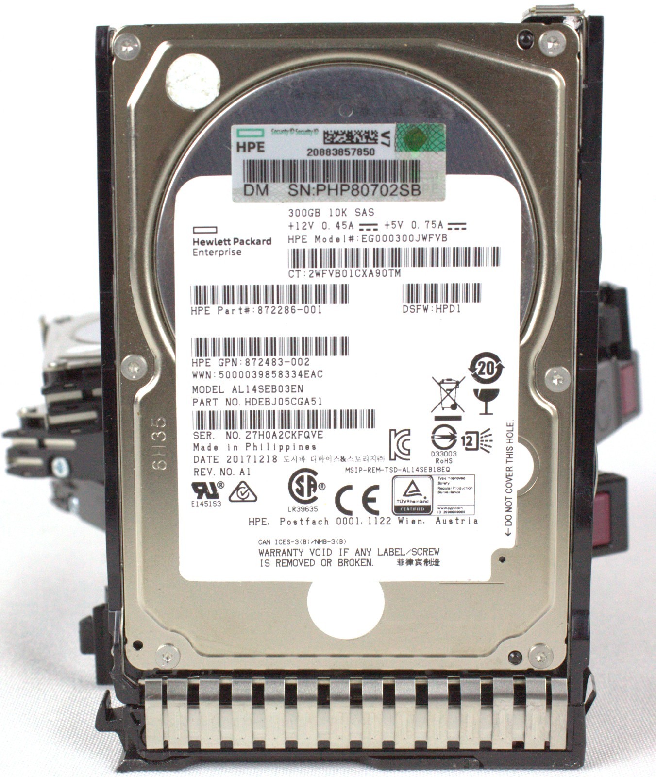 HEWLETT PACKAGE ENTERPRISE HPE EG000300JWFVB 300GB 10K SA