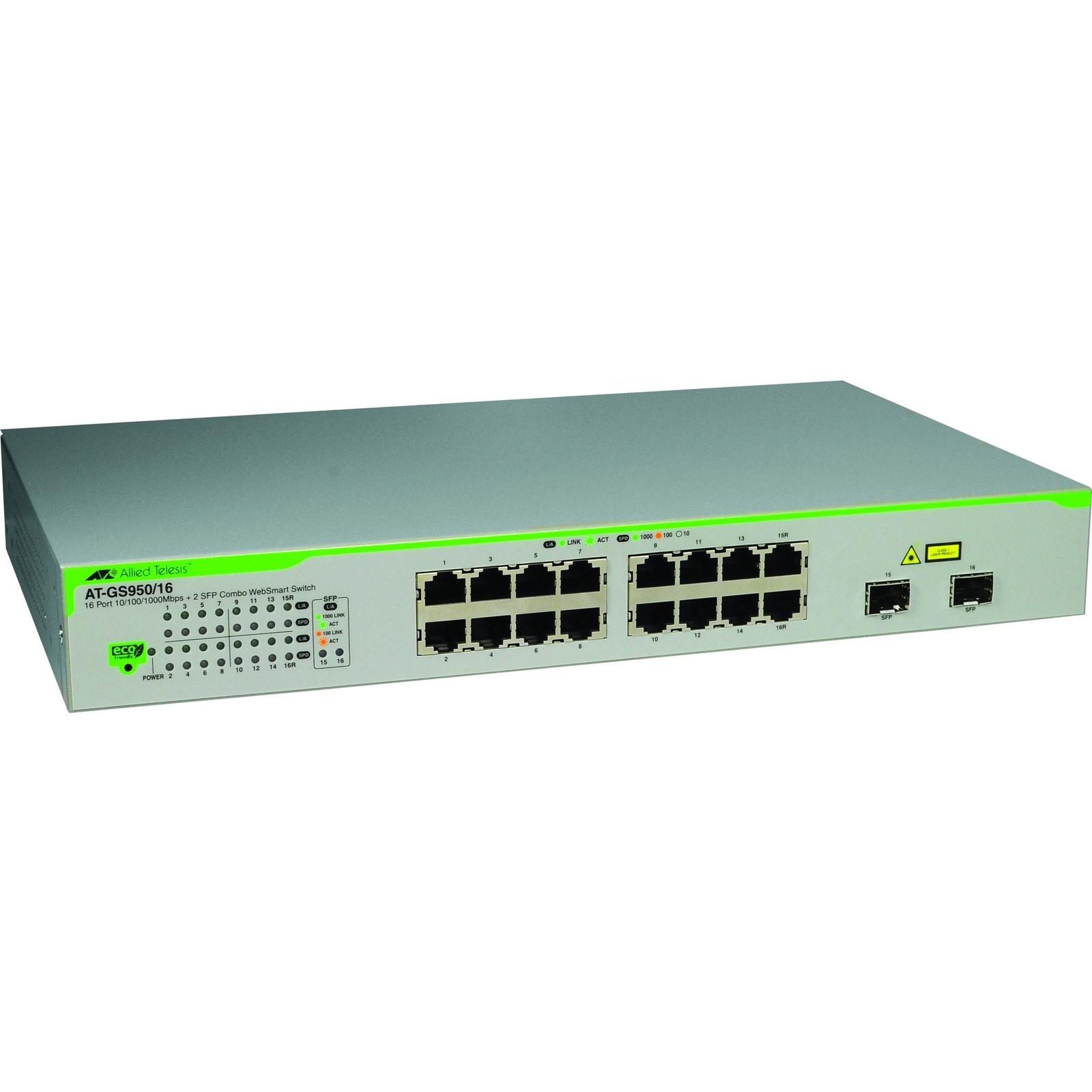 Allied Telesis AT-GS950/16 16 Port Gigabit WebSmart Switch (atgs950/1610)