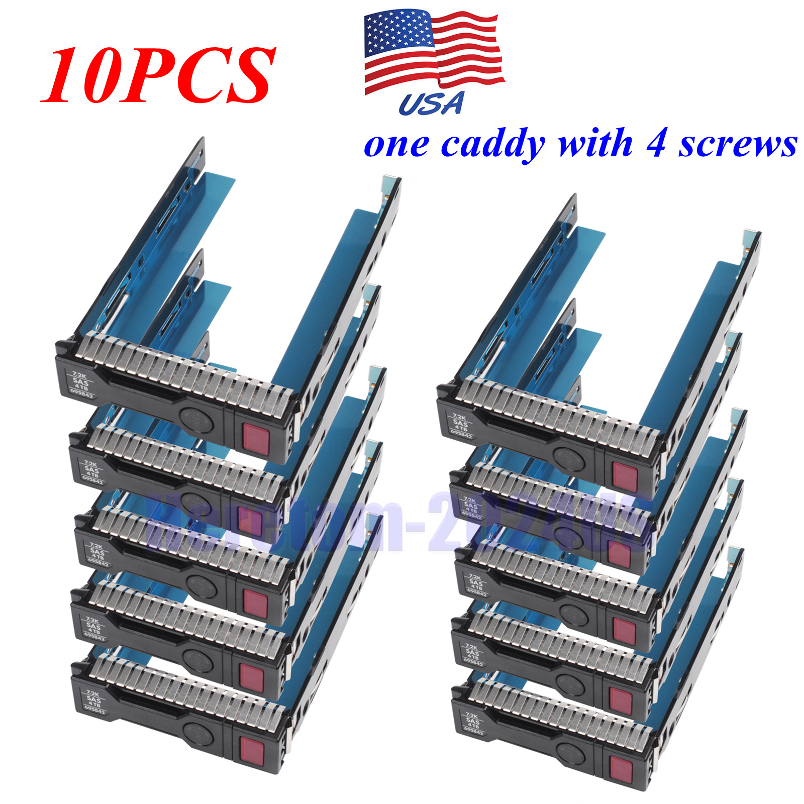 10pcs Original HP Hard Drive Tray Caddy 3.5" Smart G8 SAS SATA 651314-001 DL380p