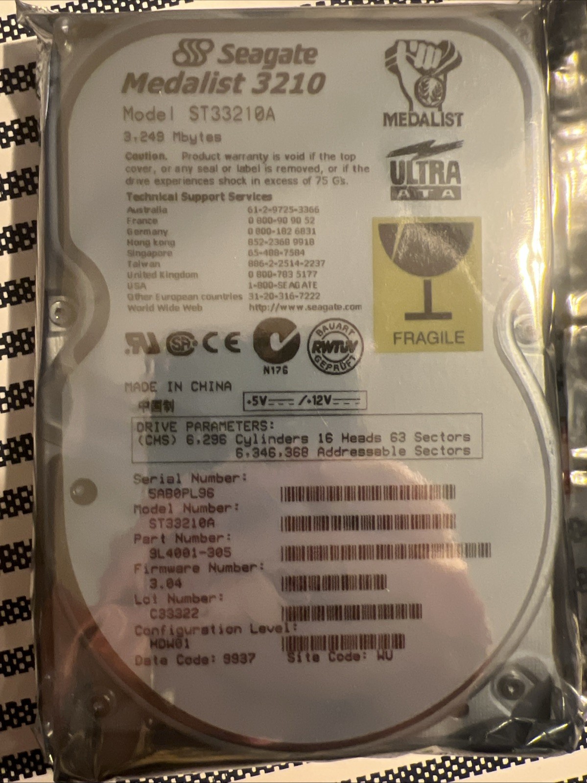 Seagate Medalist HDD 3.2 & 8.4 GB Hard Drive