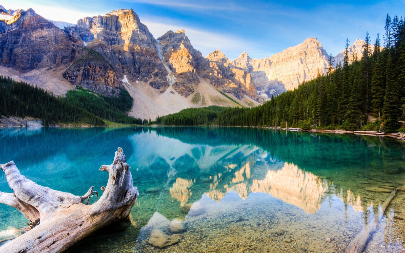 Landscape mountains moraine lake banff national park Custom Gaming Mat Desk