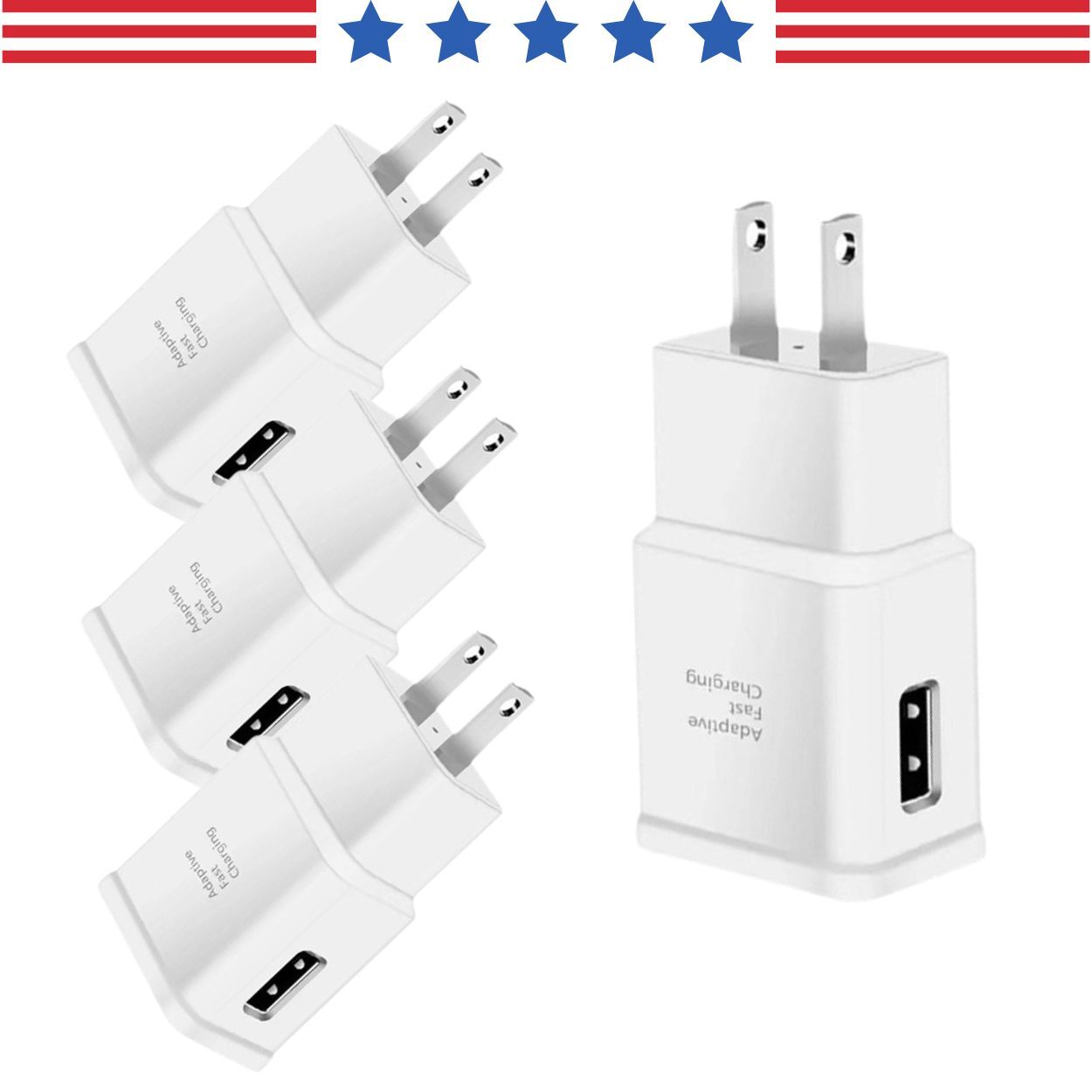 4X Adaptive Fast Charging Wall Charger For Samsung Galaxy S8 S9 S10 S20 S21 S22+