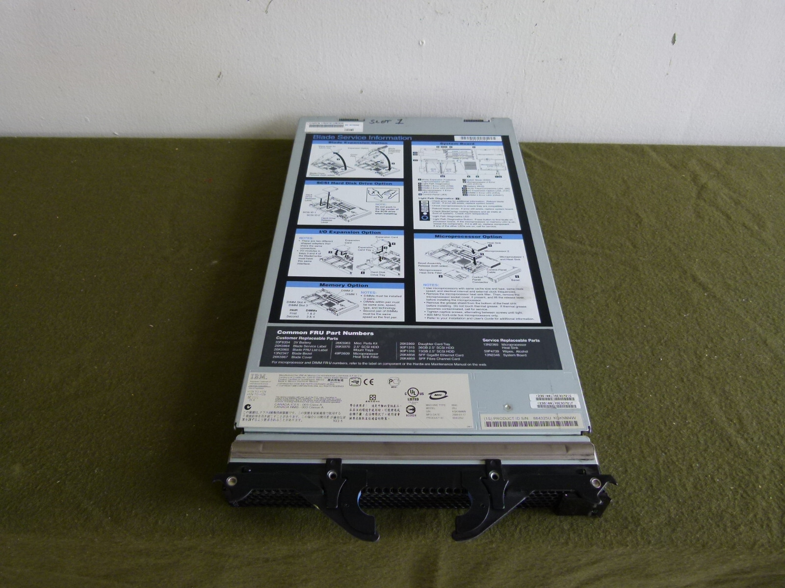 IBM 8843-25U IBM Blade Center HS20 Xeon Blade Server