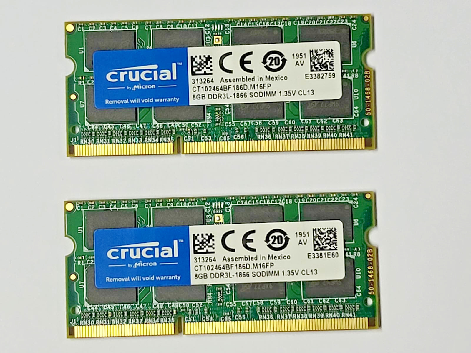 Crucial DDR3L 16GB 2x8GB  1866MHZ PC3L Laptop SODIMM 204-Pin Memory RAM WARRANTY