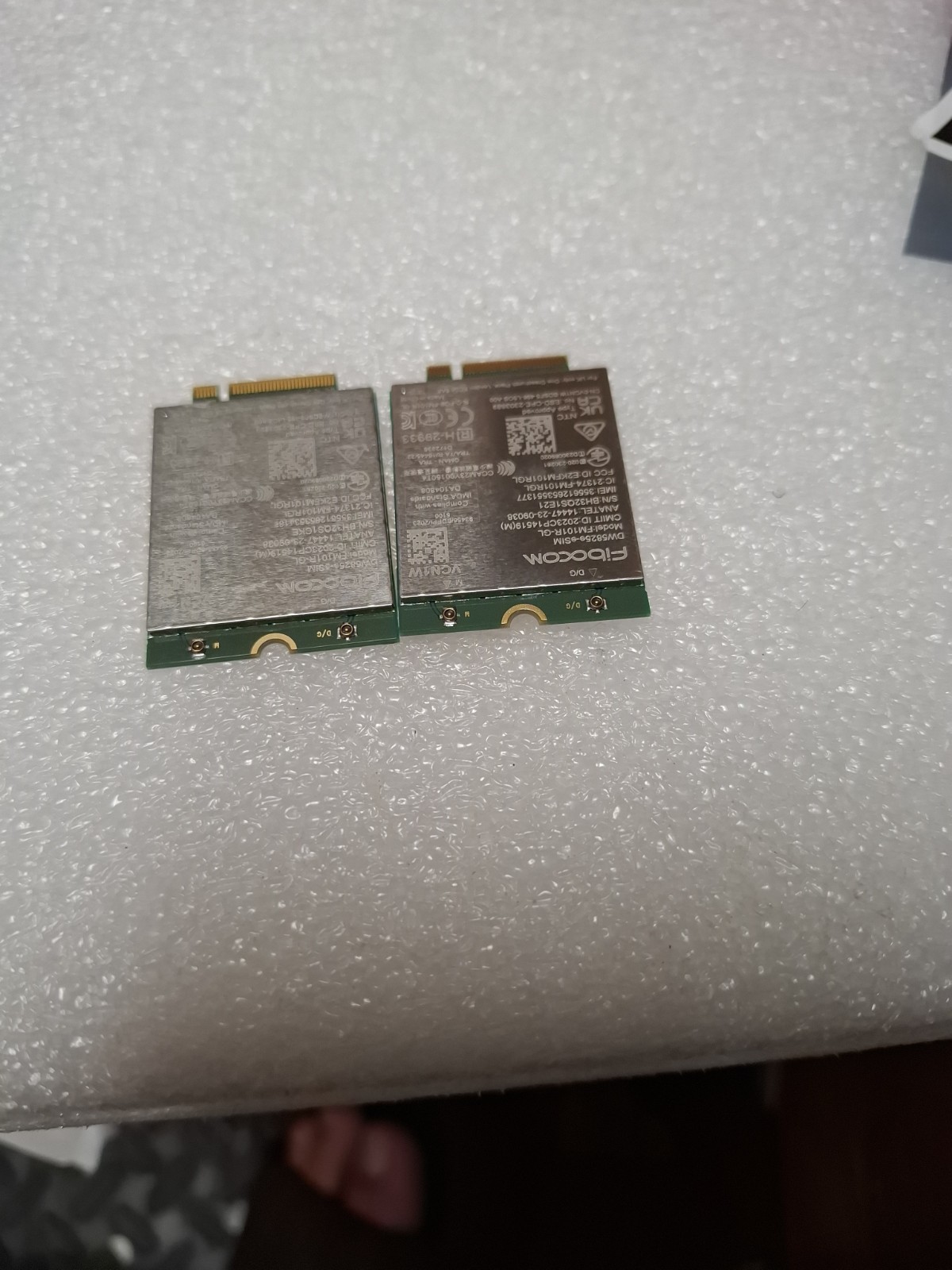 Lot of 2 Dell DW5825E ESIM Broadband 4G Wireless WAN Card SnapdragonX12 VCN1W w1