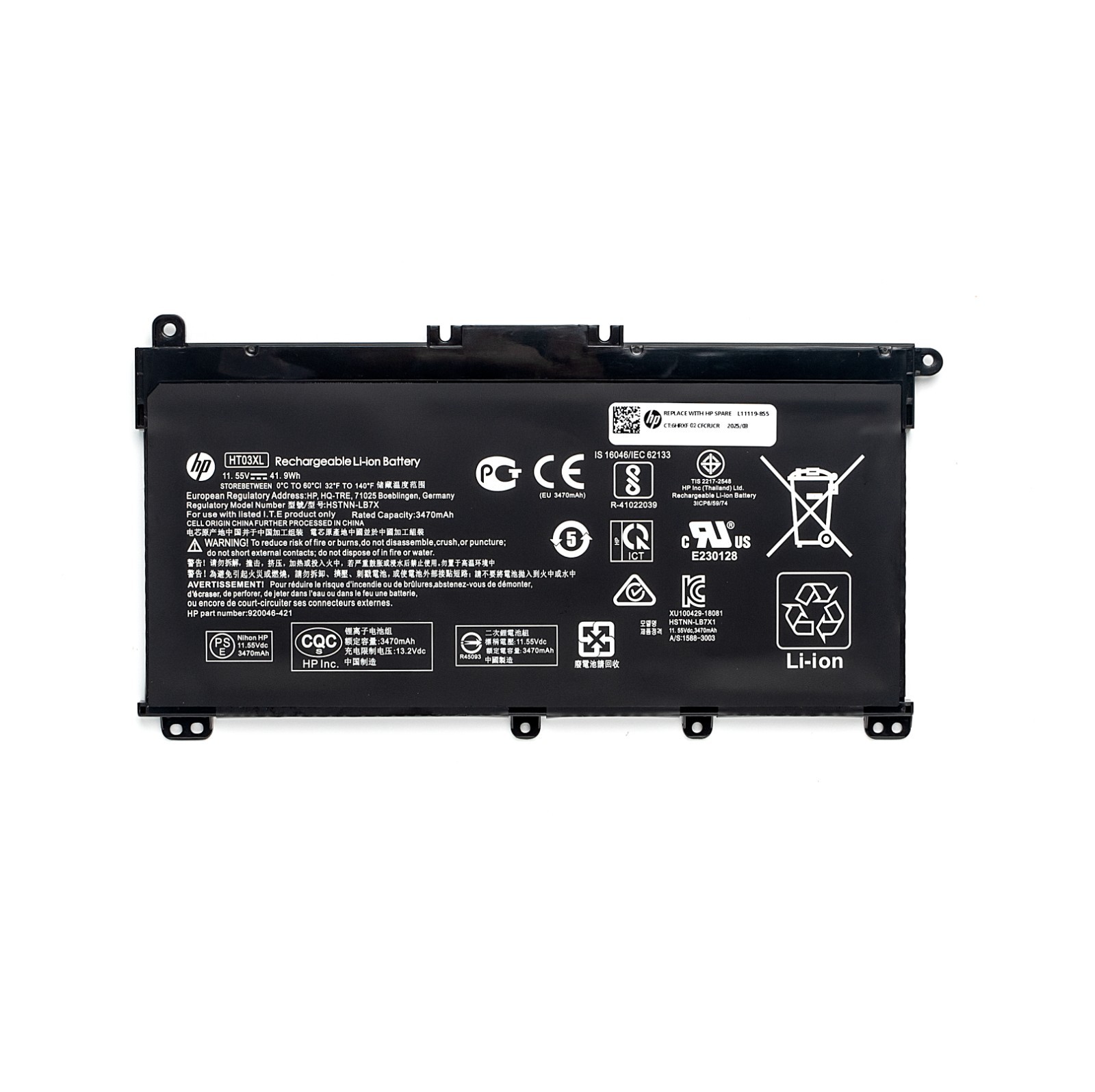 Genuine HT03XL HTO3XL L11119-855 Battery for HP Pavilion Pavilion 15-DA 15-DB
